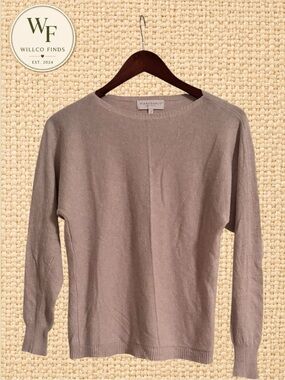 Bianco & Blu Women’s M Beige Taupe Lightweight Knit Sweater Made in Italy